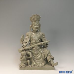 FC063 五代越窯青瓷持寶劍佛教南方增長天王像