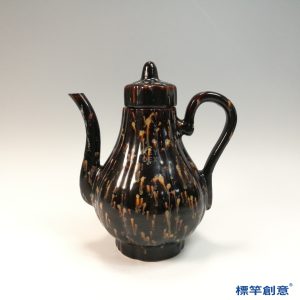 GC221 南宋晚期吉州窯玳瑁紋窯變釉執壺