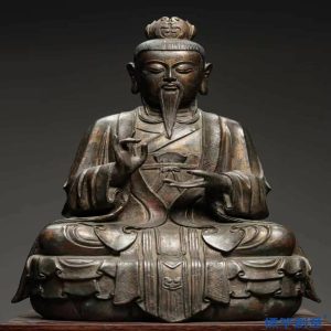 HB068 明代銅鎏金太上老君造像