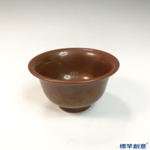 IA074 清代乾隆景德鎮窯紫金釉素面茶碗