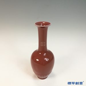 IA093 清代康熙景德鎭窯豇豆紅釉美人醉稜座莱菔尊