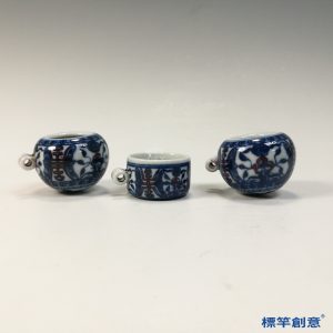 IA095 清代康熙青花釉裡紅壽字紋鳥杯