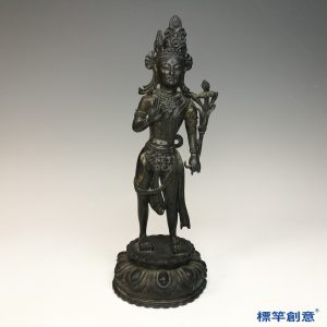 IA097 清代乾隆銅製藏傳佛教觀音菩薩立像
